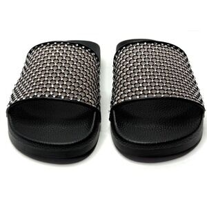 I.N.C. International Concepts Women's Peymin Pool Slides Black Size 7M NWT/BOX